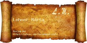 Lehner Márta névjegykártya
