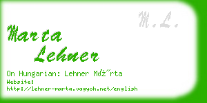 marta lehner business card